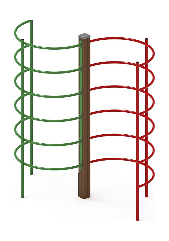 Шведская стенка Завиток - СО 1.20.03-01 Габариты (ШхДхВ): 1830х1130х2000 Зона безопасности, мм: 4830х4130
