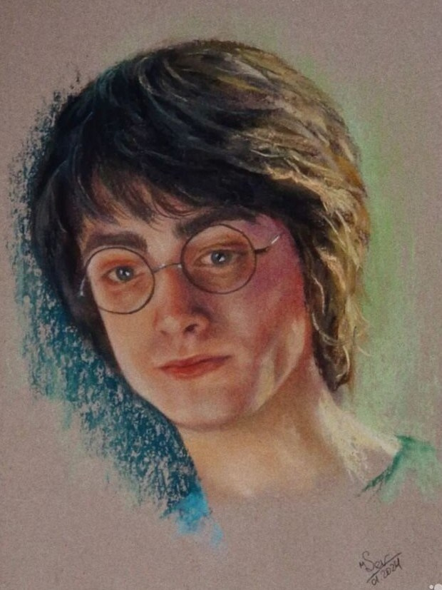 рисунок пастелью, пастельные карандаши пастель портрет пастельню