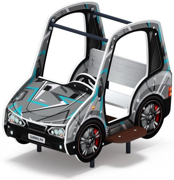 Машинка (серая) - Беседка машинка средняя - МФ 10.03.01-04.И1 Габариты (ШхДхВ): 1210x940x1000 Зона безопасности, мм: 2210х1940