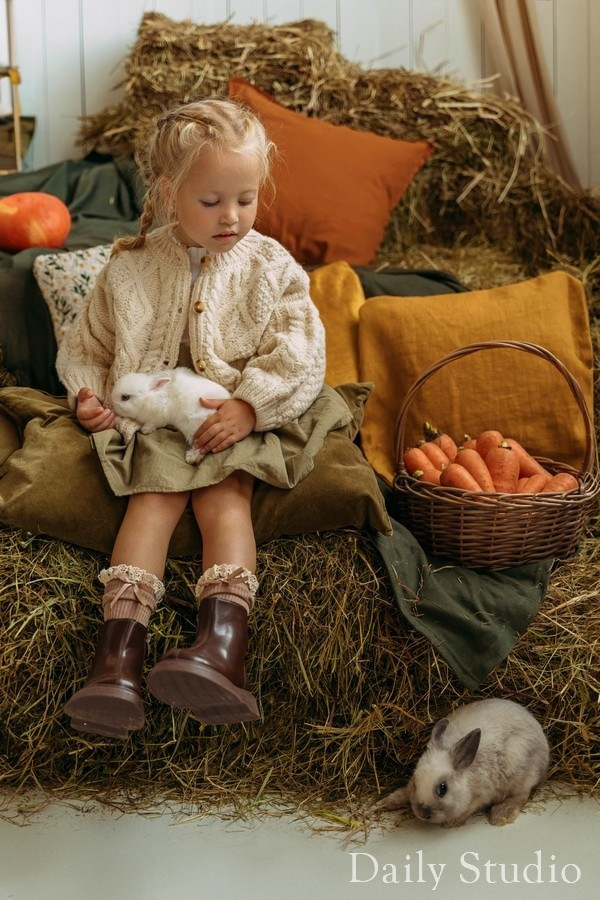 Осенняя фотосессия с кроликами в фотостудии. Фотограф в Санкт-Петербурге, Анна Скворцова