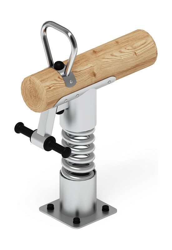 Качалка на пружине (Лиственница) ИО 22.24.03-Л.И1 Габариты (ШхДхВ): 280х550х795 Зона безопасности, мм: 2280х2550 Возрастные ограничения 4-8 лет