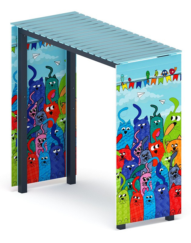 Пергола (Коты) - МФ 77.06.01-06 /с поликарбонатом/ Габариты (ШхДхВ): 1200x2840x2635 мм 