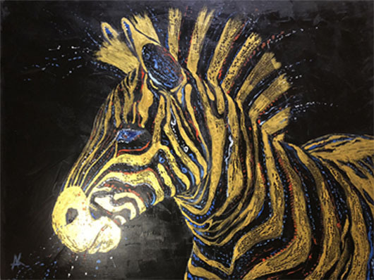 картина с зеброй на холсте, интерьерная живопись