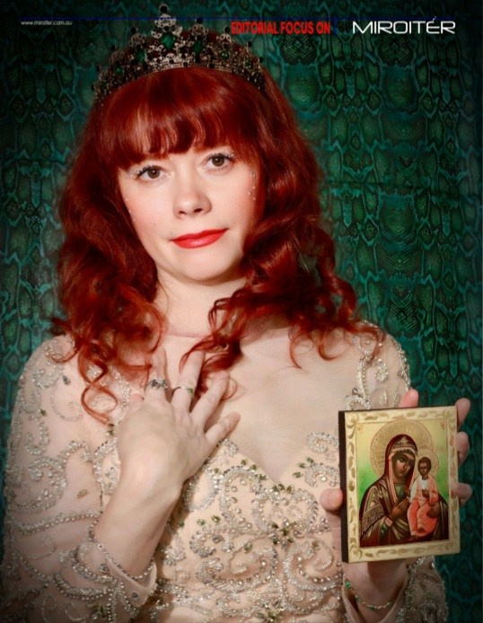 Icon Mother of God and paiter Svetlana Fatyanova. Fashionable magazine Miroiter, April, 2026.