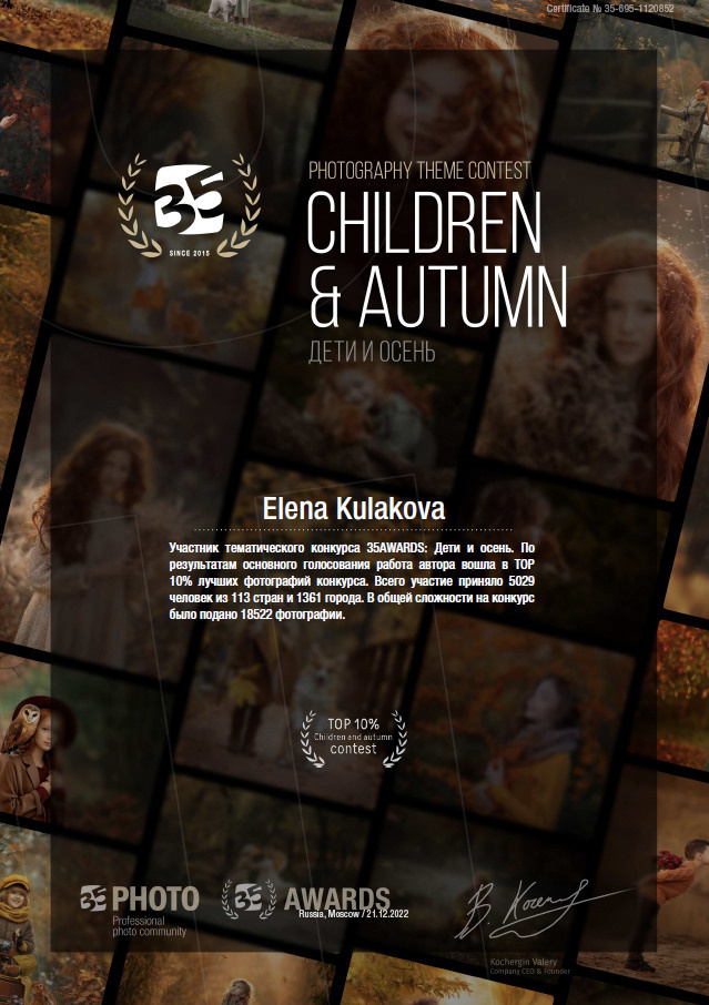 Мои достижения. Файн Арт фотограф в Ижевске Елена Кулакова