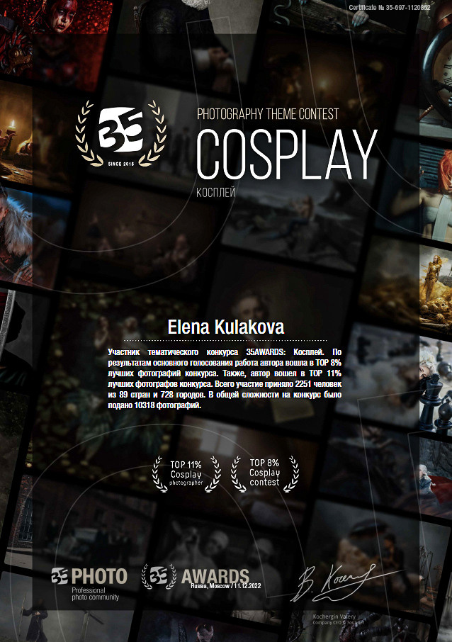 Мои достижения. Файн Арт фотограф в Ижевске Елена Кулакова