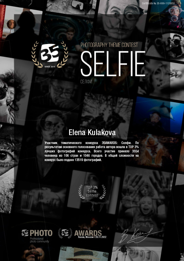 Мои достижения. Файн Арт фотограф в Ижевске Елена Кулакова