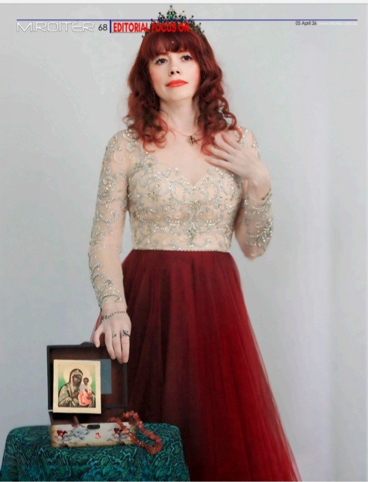 Icon Mother of God and paiter Svetlana Fatyanova. Fashionable magazine Miroiter, April, 2026.