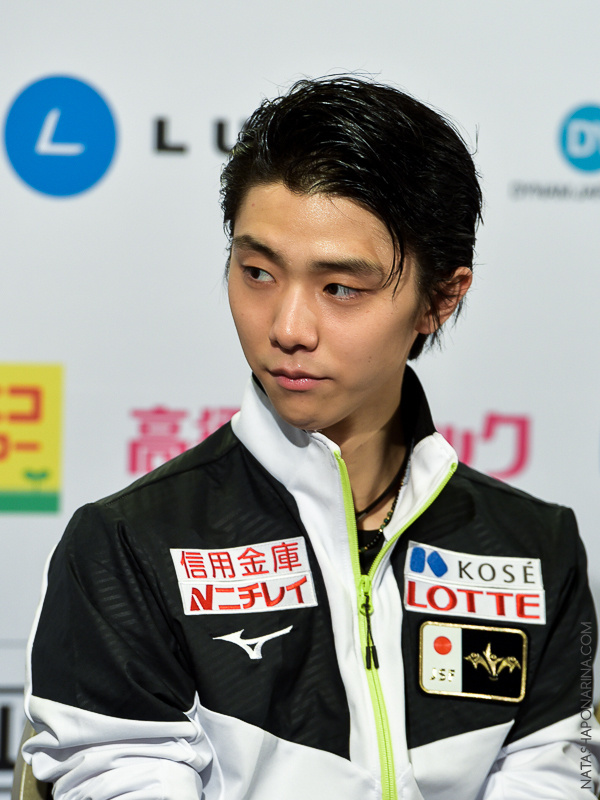 Yuzuru Hanyu. ISU GP in Helsinki / Press-conference 04/11/2018