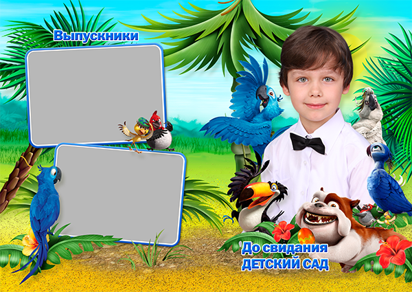 Шаблон 0218 для детского сада «РИО Попугай». Medlori fotobook Выпускные альбомы в Липецке Лариса Медведева