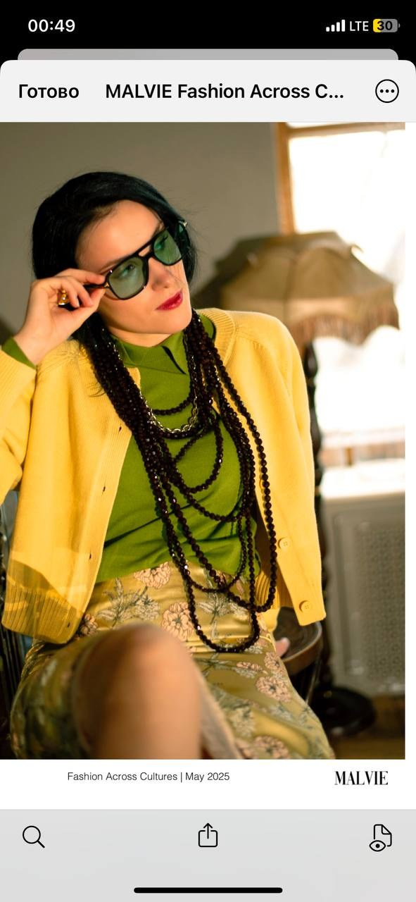 Публикация в журнале MALVIE май 2025. Фотограф Анастасия Кустова