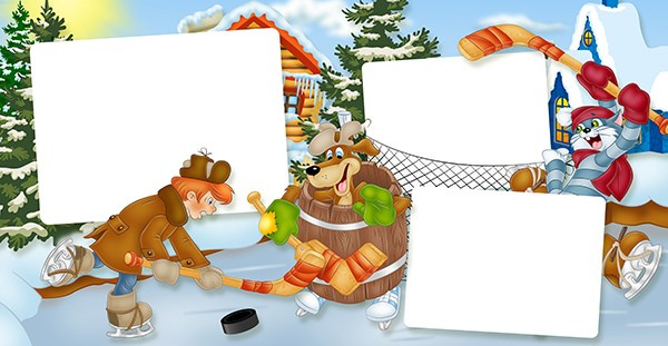 Шаблон 116 для детского сада «Простоквашино зимой». Medlori fotobook Выпускные альбомы в Липецке Лариса Медведева