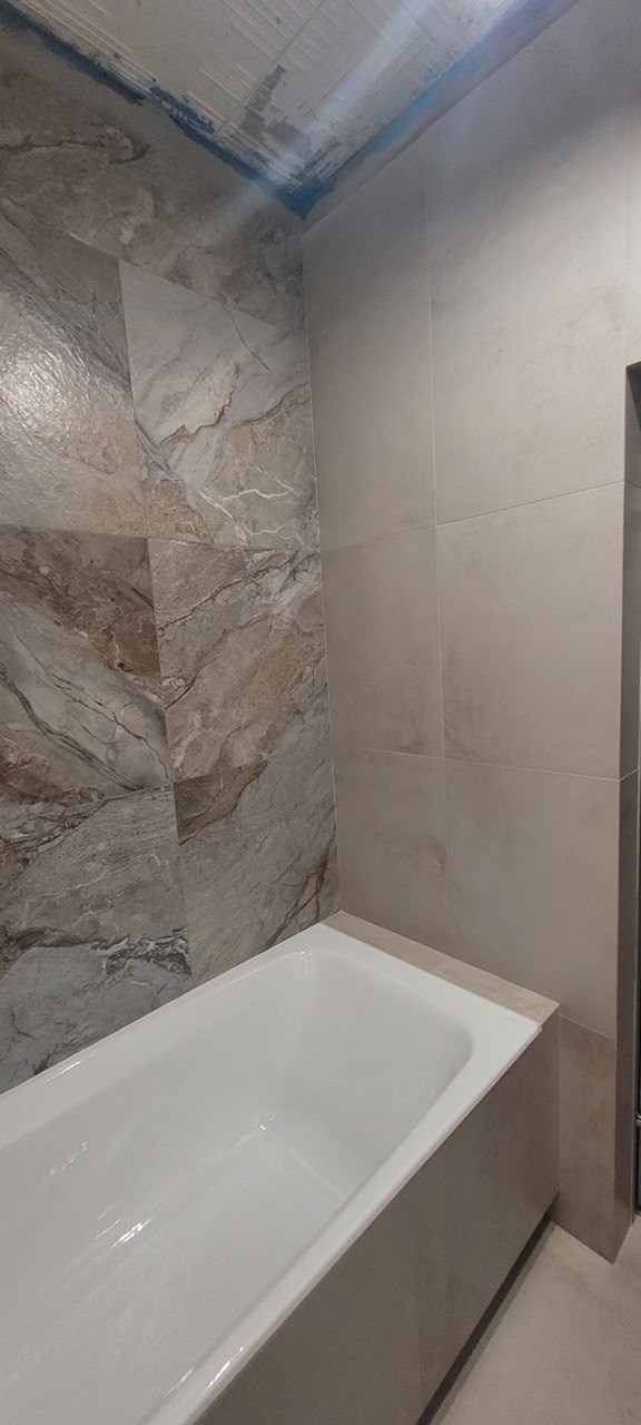 Ванная комната (ул. Фучика д. 78). Ремонт санузла, туалета, ванной под ключ в Казани. Укладка плитки