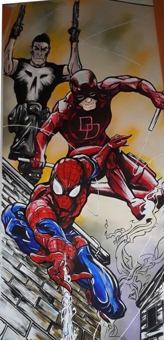 Роспись стен. Художник Якимова Юлия картины в интерьер и предметы декора