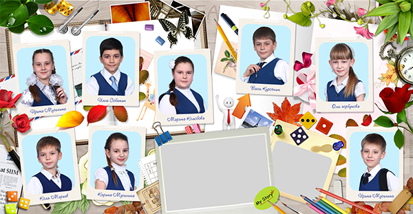 Шаблон 45 Начальная школа. Medlori fotobook Выпускные альбомы в Липецке Лариса Медведева