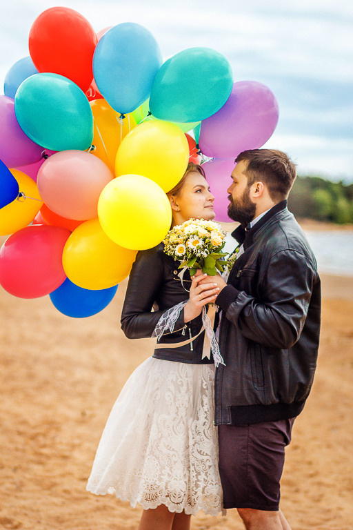 Даша и Андрей_Много шариков, много эмоций и атмосферы!. Фотограф женский и мужской портрет Санкт-Петербург
