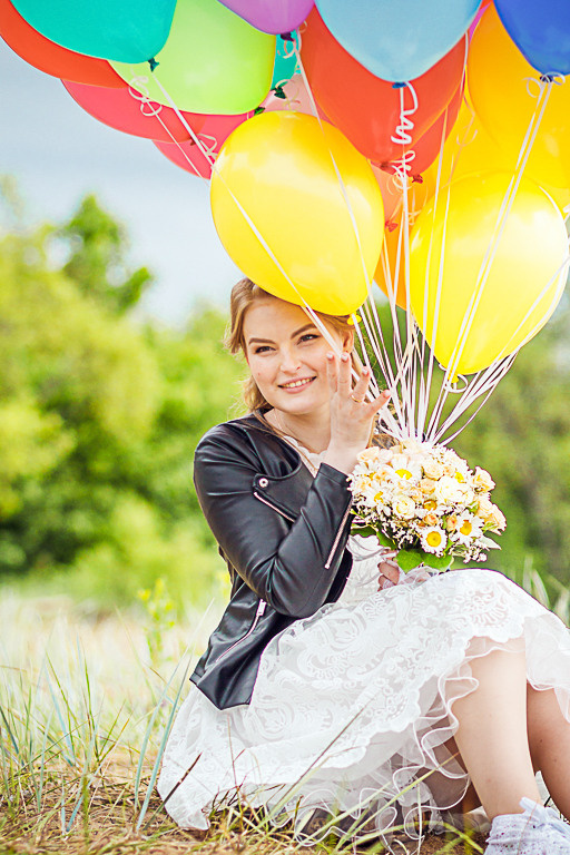 Даша и Андрей_Много шариков, много эмоций и атмосферы!. Фотограф женский и мужской портрет Санкт-Петербург