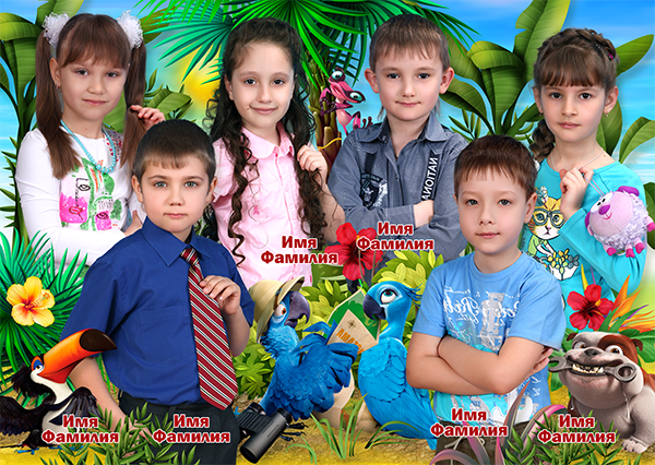 Шаблон 0218 для детского сада «РИО Попугай». Medlori fotobook Выпускные альбомы в Липецке Лариса Медведева