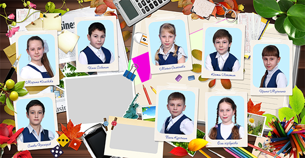 Шаблон 45 Начальная школа. Medlori fotobook Выпускные альбомы в Липецке Лариса Медведева