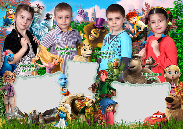 Шаблон 264 для детского сада «Сказочные герои». Medlori fotobook Выпускные альбомы в Липецке Лариса Медведева