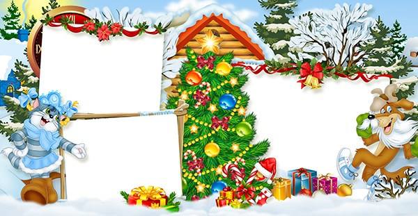 Шаблон 116 для детского сада «Простоквашино зимой». Medlori fotobook Выпускные альбомы в Липецке Лариса Медведева