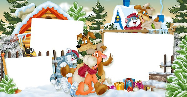 Шаблон 116 для детского сада «Простоквашино зимой». Medlori fotobook Выпускные альбомы в Липецке Лариса Медведева