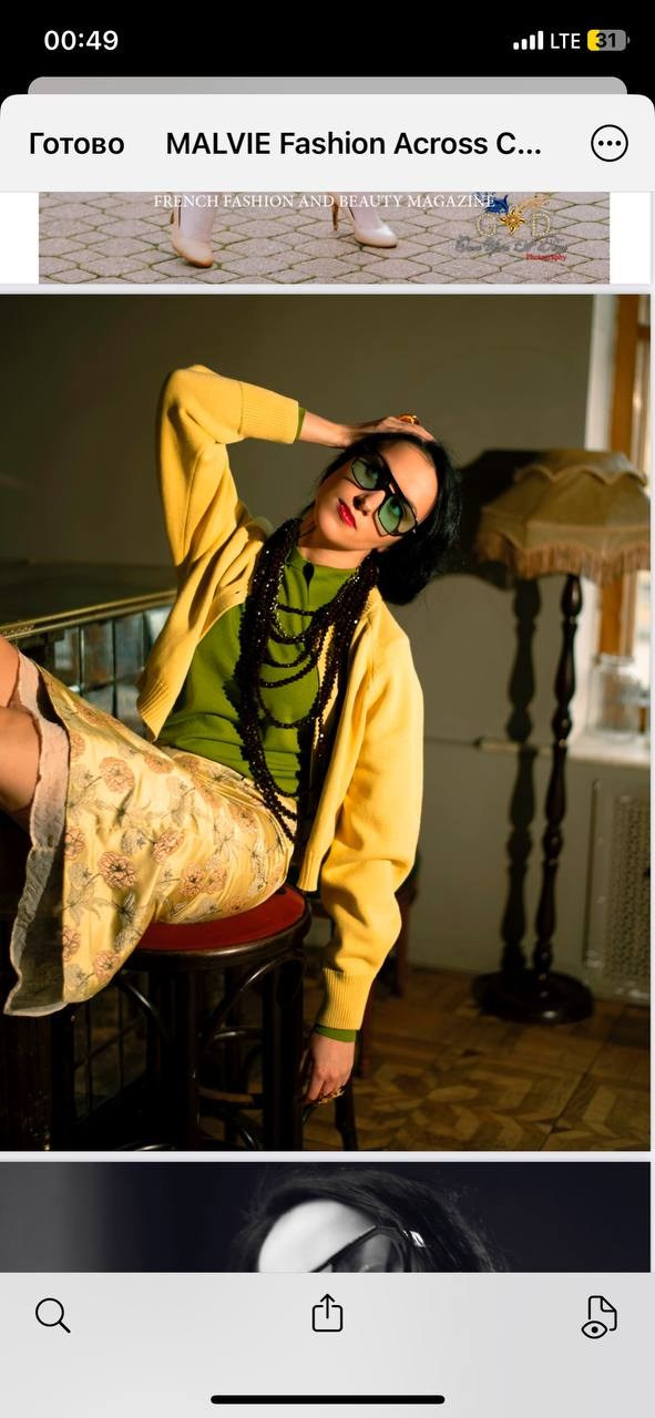 Публикация в журнале MALVIE май 2025. Фотограф Анастасия Кустова