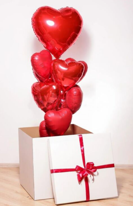 Коробки. Шары с гелием, фотозоны Нови Сад Белград. Balone i dekoracije od balona Novi Sad Beograd