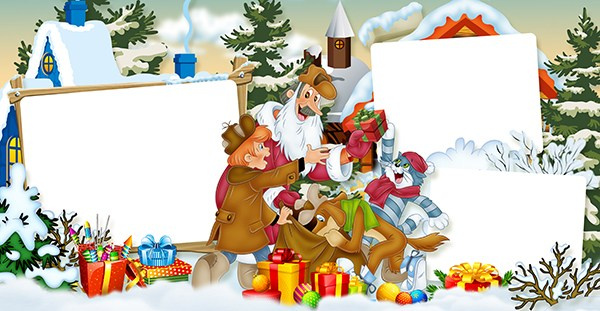 Шаблон 116 для детского сада «Простоквашино зимой». Medlori fotobook Выпускные альбомы в Липецке Лариса Медведева