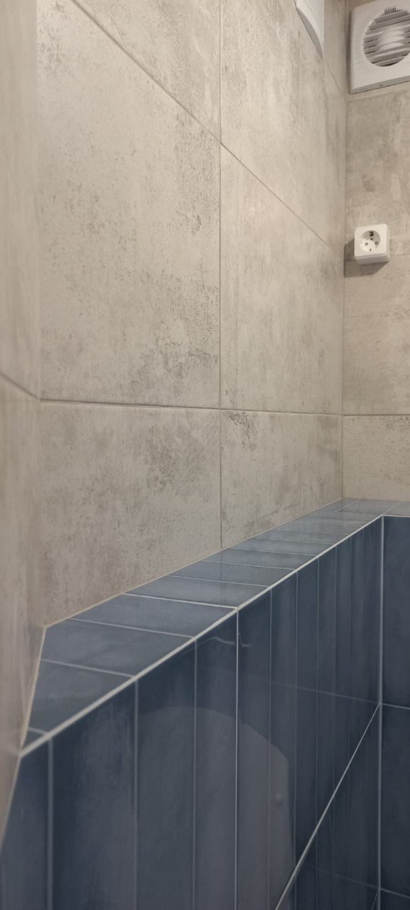 Ванная комната (ул. Четаева д. 46). Ремонт санузла, туалета, ванной под ключ в Казани. Укладка плитки