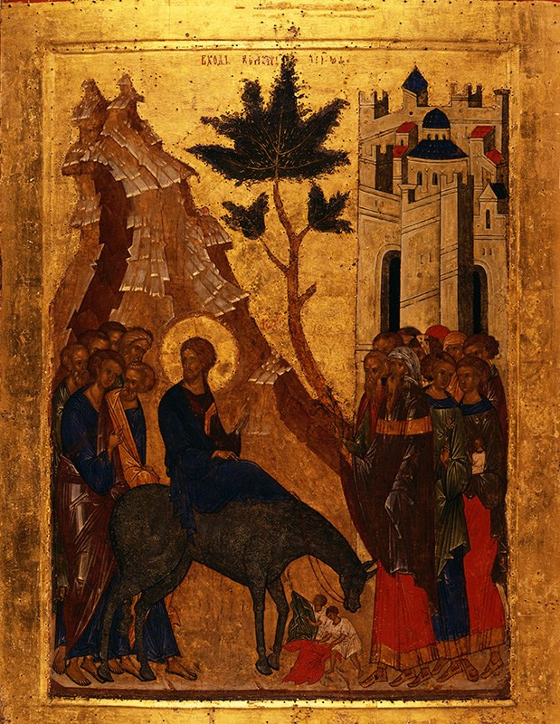 Вход в Иерусалим. Икона из Кирилло-Белозерского монастыря