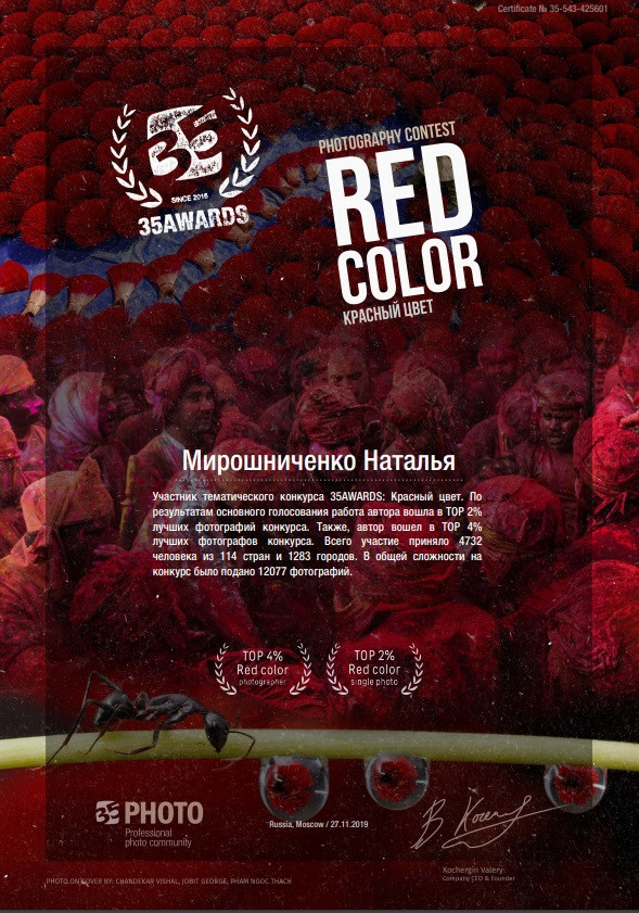 ПУБЛИКАЦИИ И НАГРАДЫ. Профессиональный семейный и детский фотограф Наталья Мирошниченко