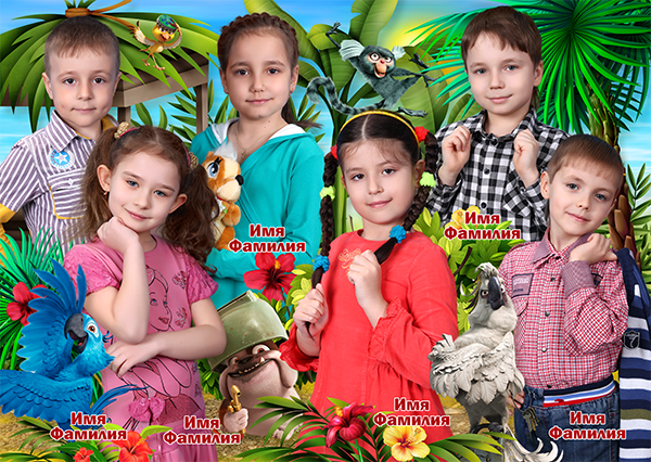 Шаблон 0218 для детского сада «РИО Попугай». Medlori fotobook Выпускные альбомы в Липецке Лариса Медведева