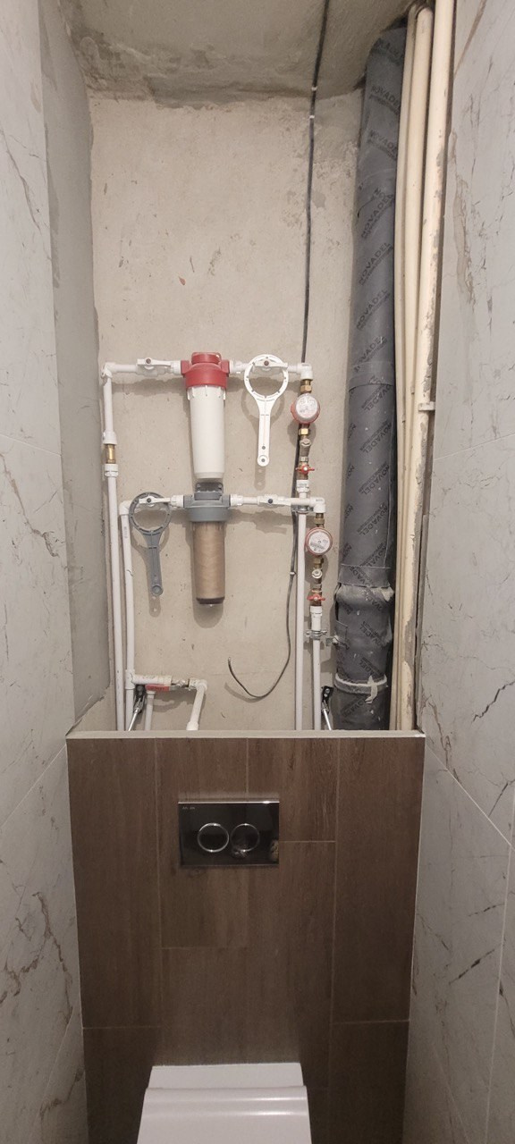 Ванная комната (ул. Фучика д. 78). Ремонт санузла, туалета, ванной под ключ в Казани. Укладка плитки