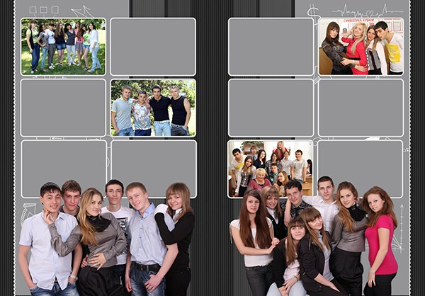 Шаблон 700 дизайн «Диктант» Старшая школа. Medlori fotobook Выпускные альбомы в Липецке Лариса Медведева