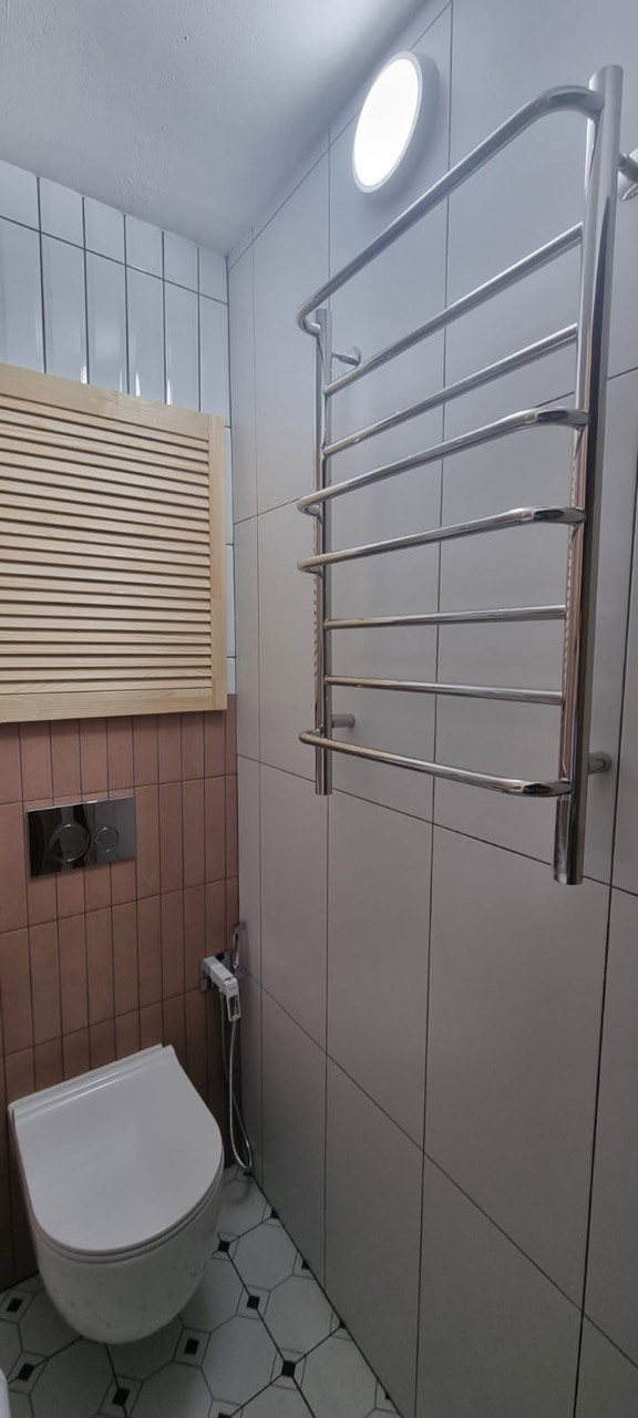 Ванная комната (ул. Минская д. 28). Ремонт санузла, туалета, ванной под ключ в Казани. Укладка плитки