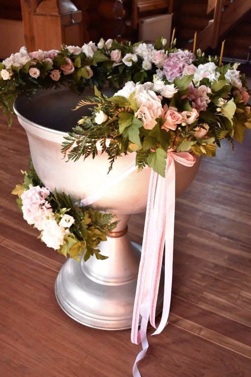 Украшение купели цветами — флорист. Фотограф на крещение и венчание в Самаре и Тольятти Елена Арди