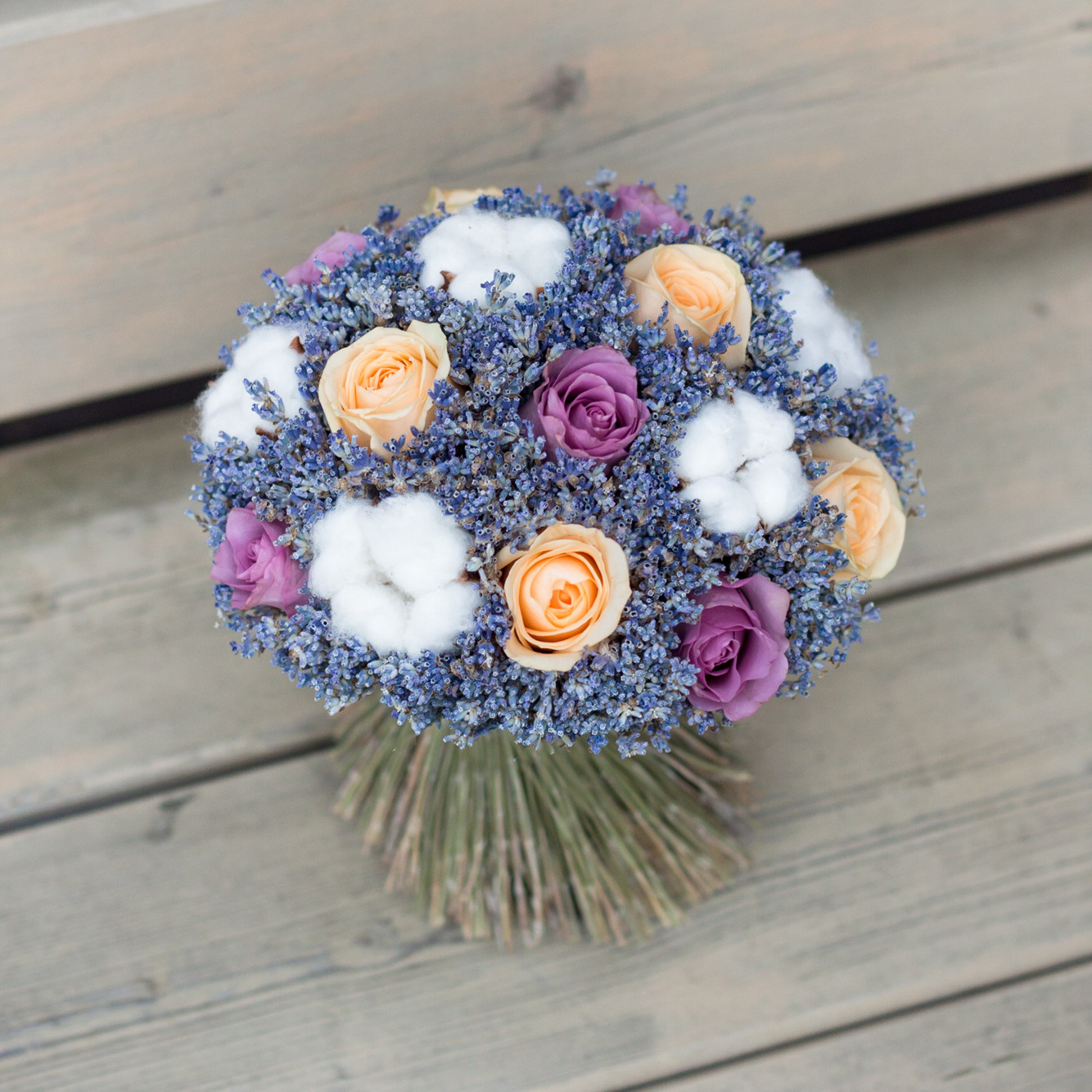 Букет невесты с лавандой, флорист Маргарита Гладкова