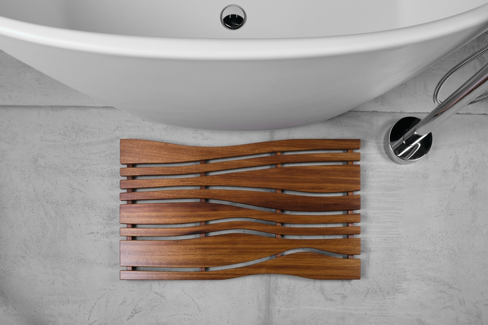 Деревянный коврик для ванны, фотосъемка для лендинга