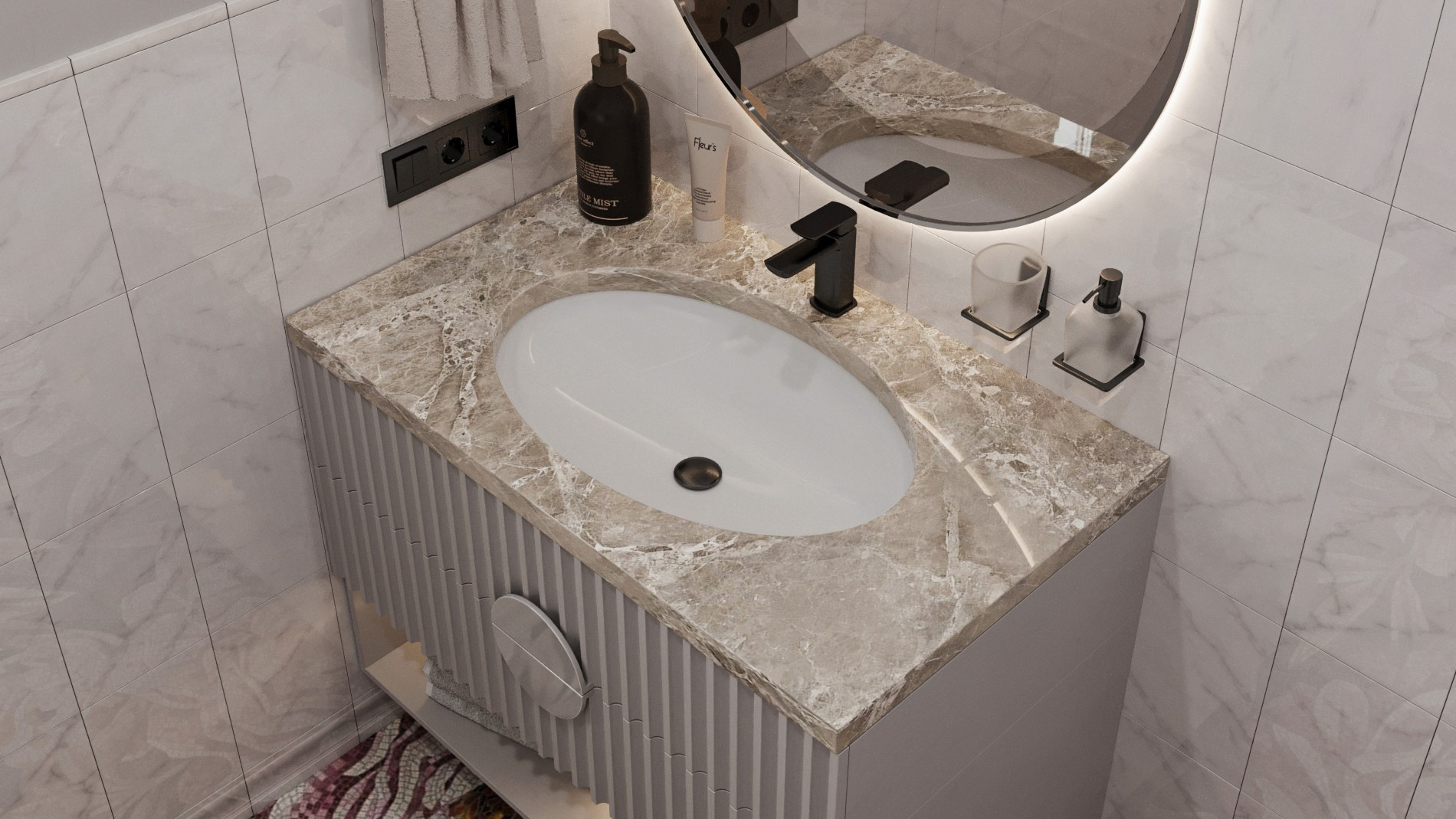 Санузел с душевой в Поярково. 3D визуализатор в Москве Сердюк Владислав