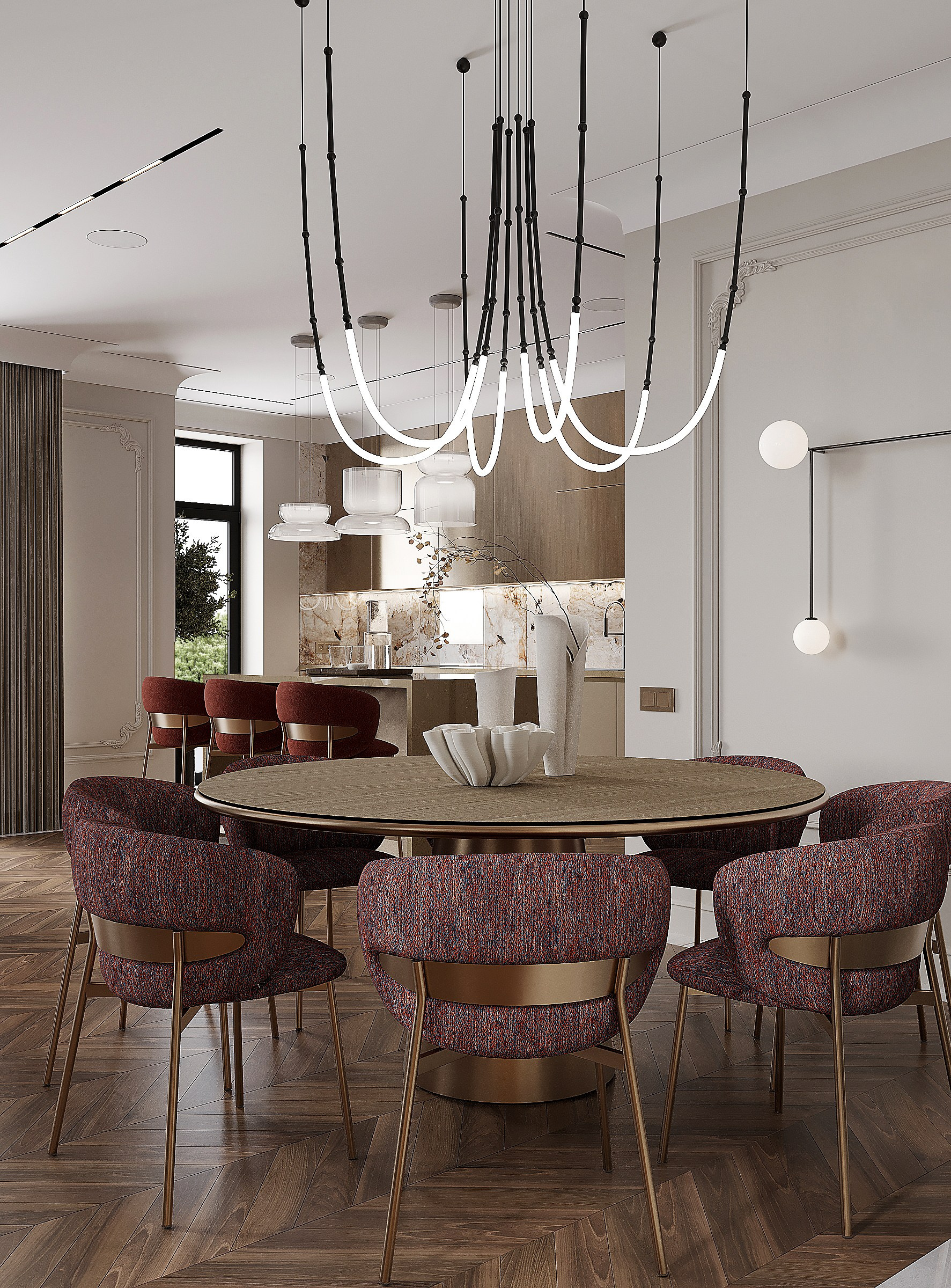 Жилой дом НОВЫЕ ВЁШКИ, 360 м² | МОСКВА. Design interior-Samsonyan R