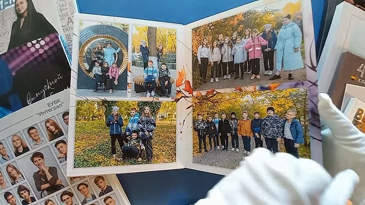 Школьная фотокнига для младших и старших классов, дизайн "Акварельная. Школьный фотограф в Евпатории