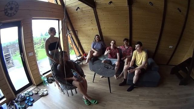 Треугольный коттедж на 6 человек с чаном и баней — Афрейм в подмосковье в аренду