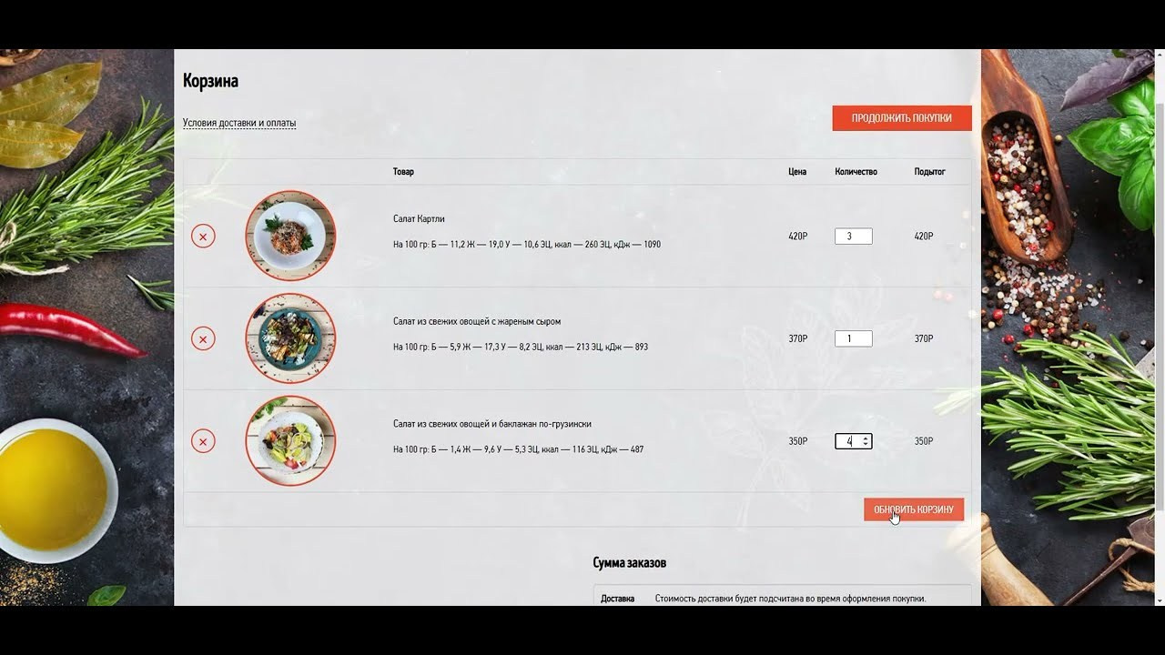 Сайт ресторана «Хаш». VVMarketing — агентство визуального маркетинга