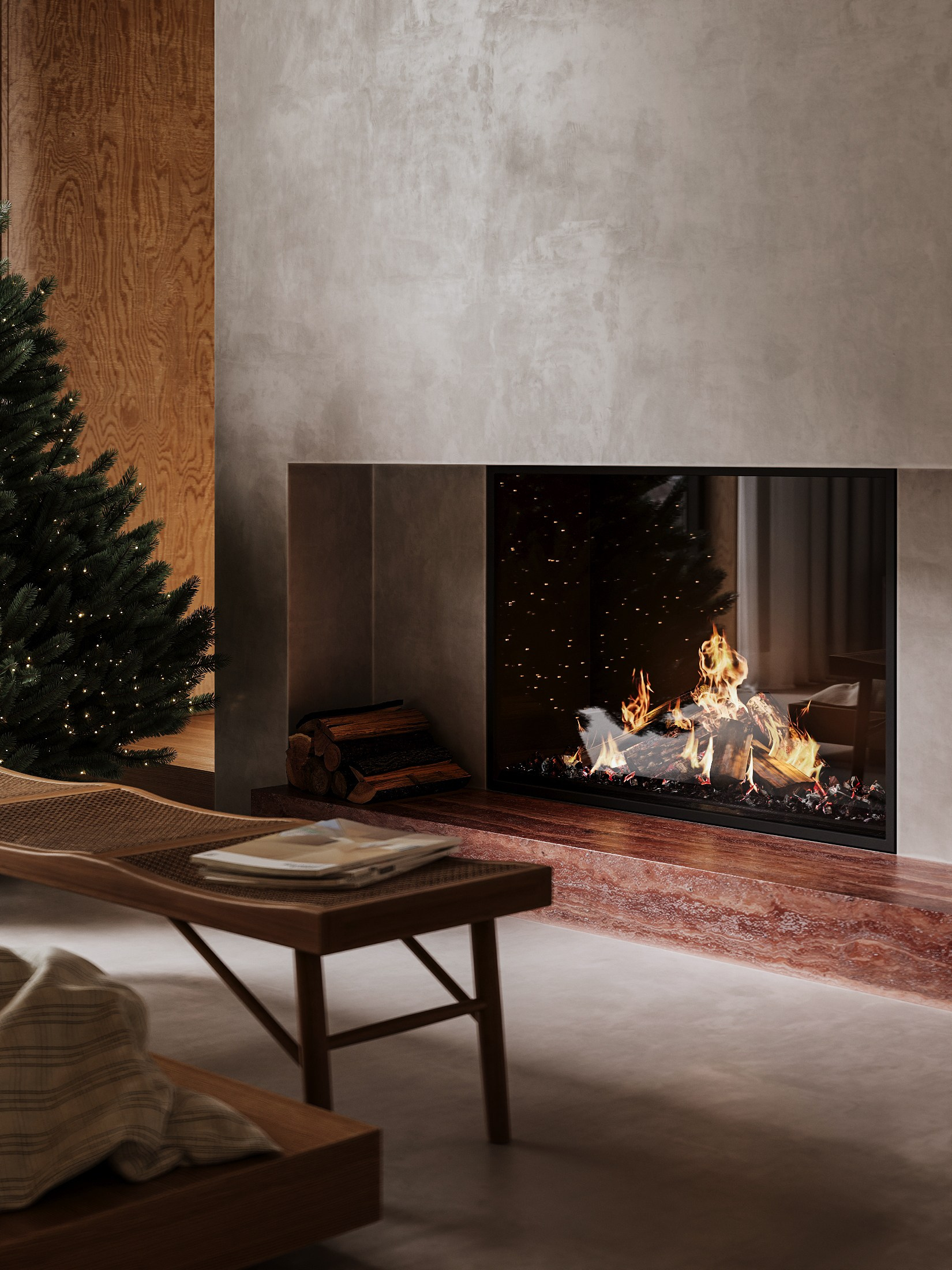 WINTER SANCTUARY | ANNE KIREEVA DESIGN. Interior Visualization by Valerie Stetyukevich