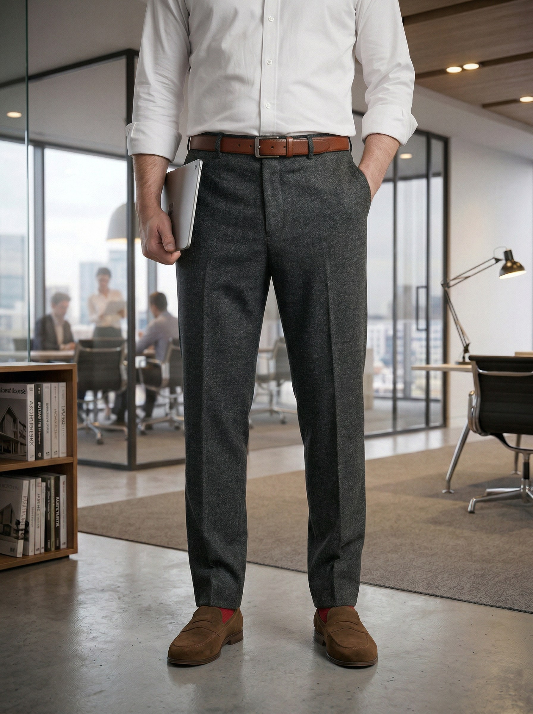 Генерация карточки товара для шерстяных брюк в офисе