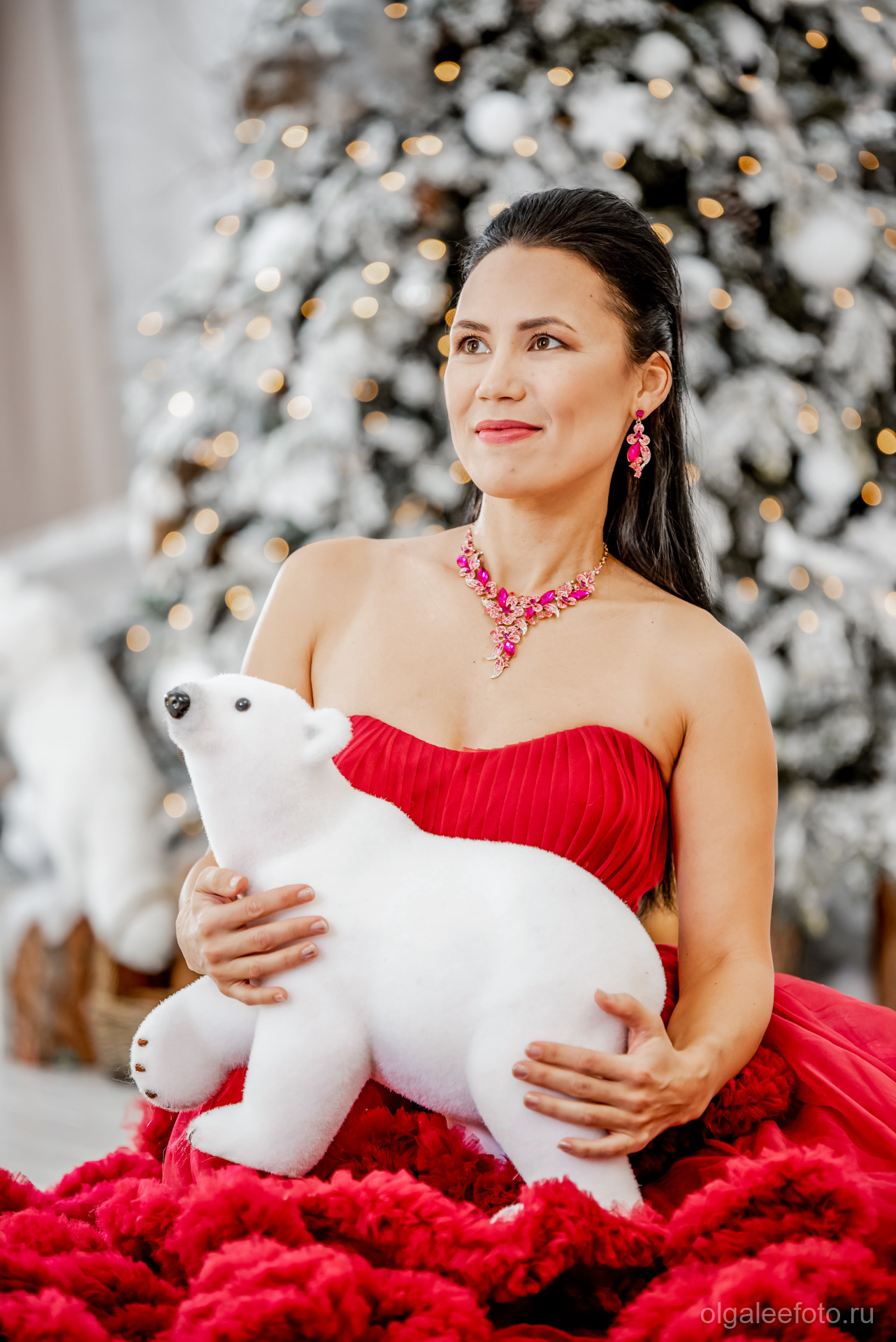 Новогодняя. Семейная съемка Анны с дочкой. Студия Диор. Ольга Ли свадебный семейный фотограф Иркутск