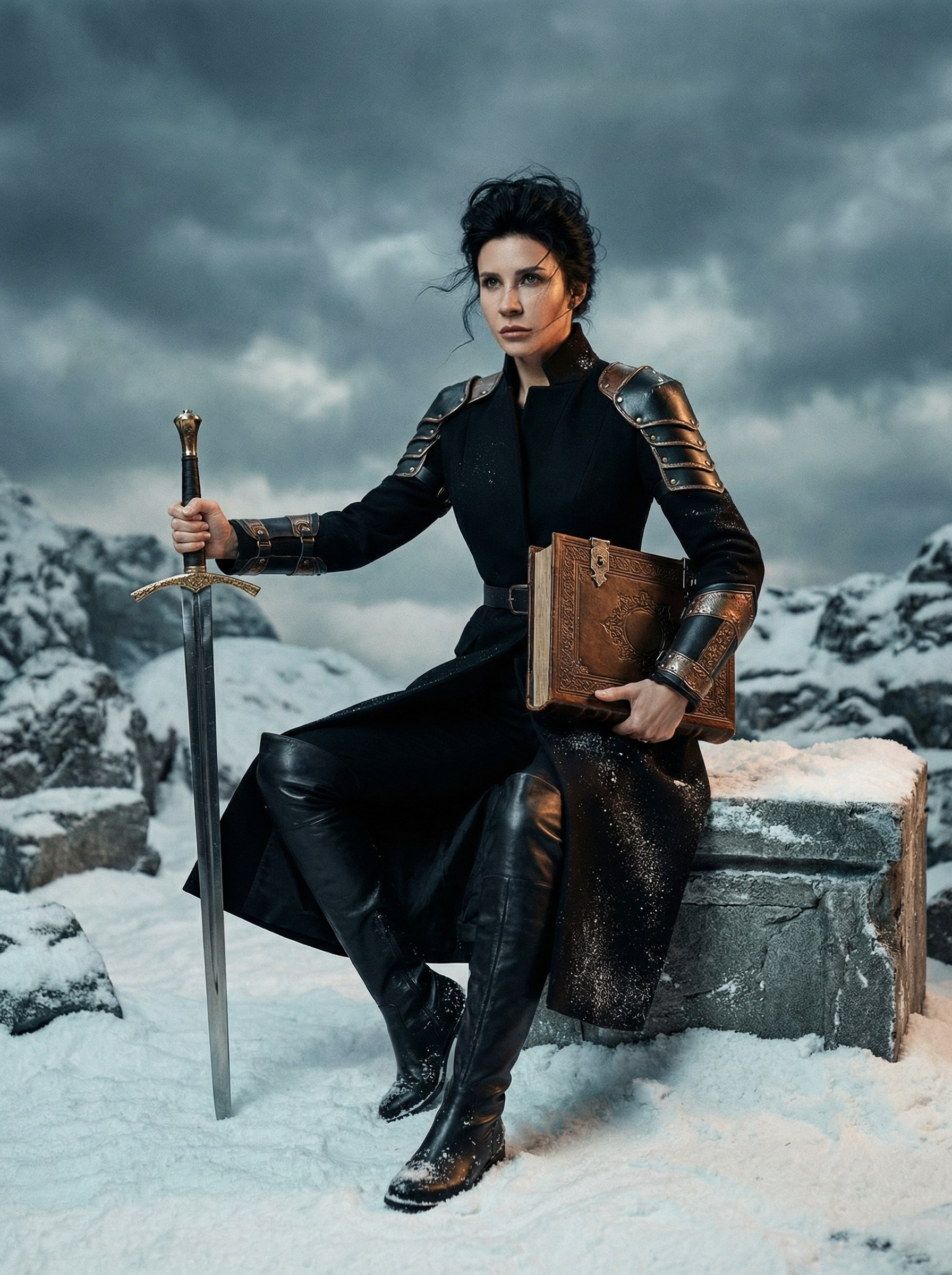 Художественный ИИ кадр для адвоката — символический стиль