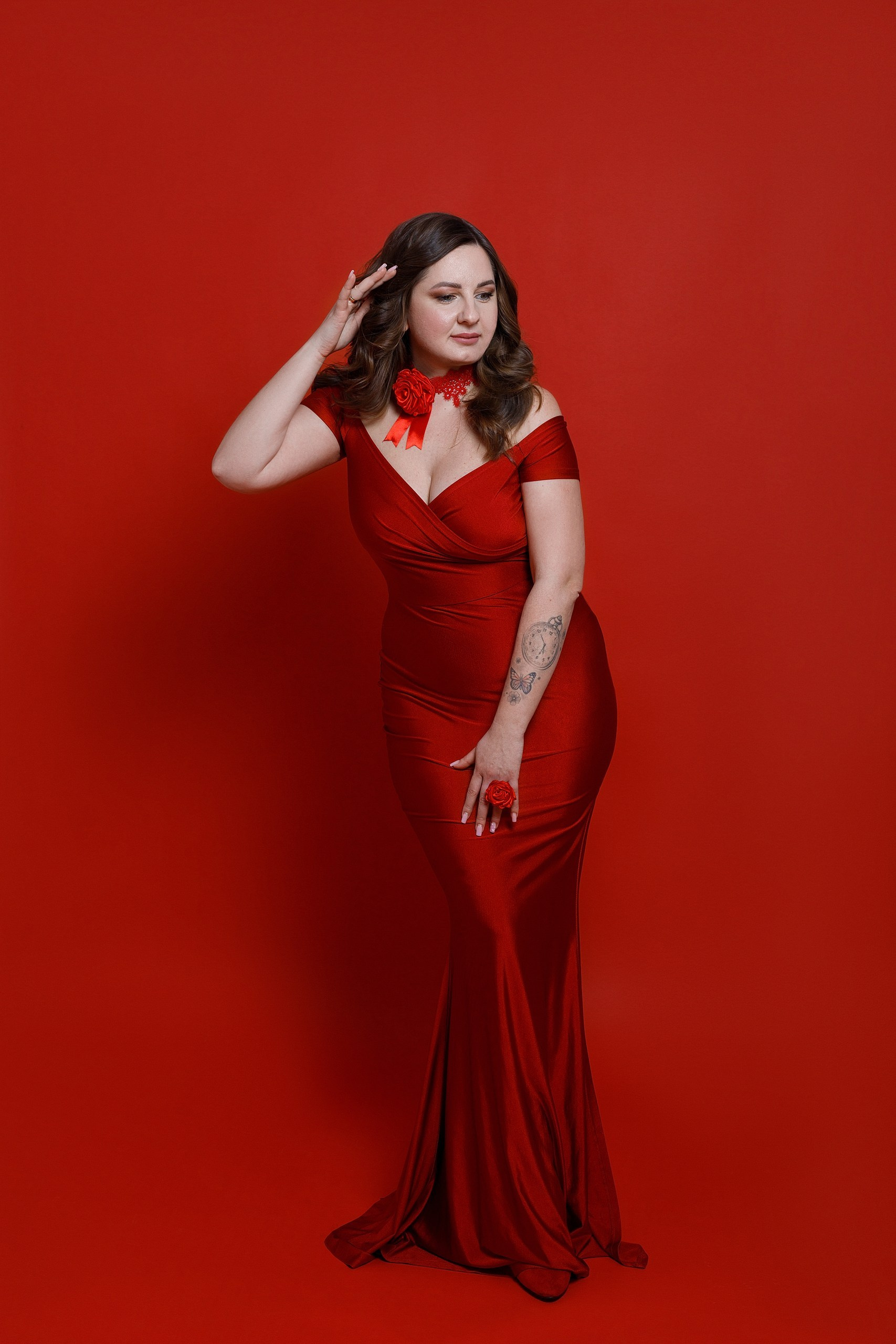 Р42-50 платье с разрезом. Женский фотограф в Анапе Лыгина Ксения