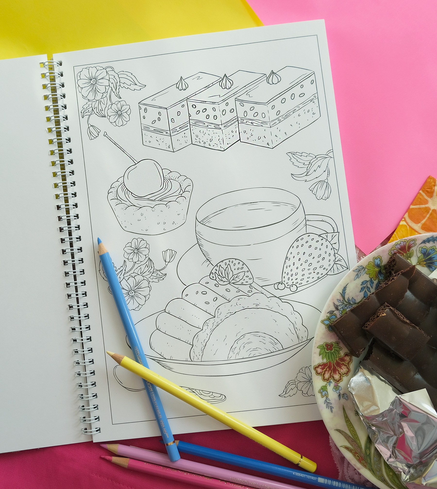 Sweet Dreams Авторская раскраска, Линейная. Российская редакция. Раскраски Алёны Лазаревой